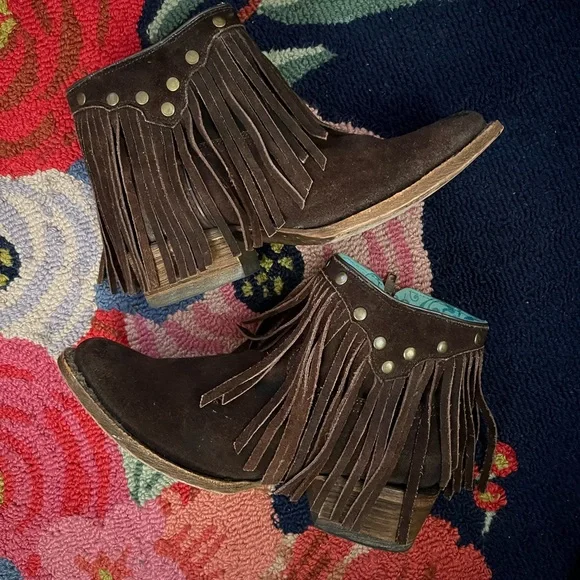 Corral Fringe Ankle Boots - Picture 1 of 7
